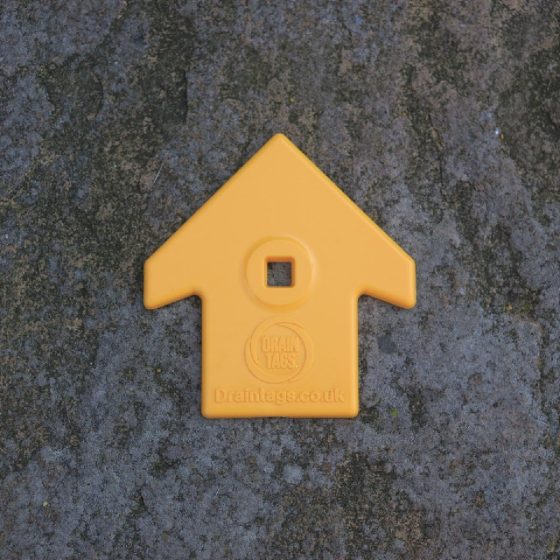 Yellow Unmarked General Drain Tags